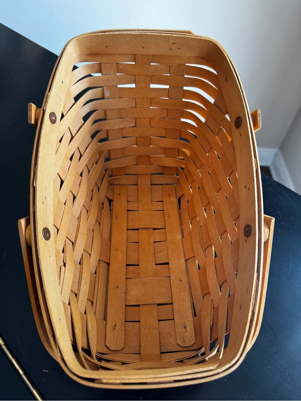Longaberger | Vintage 1997 Handwoven Slanted Vegetable Basket with Twin Handles